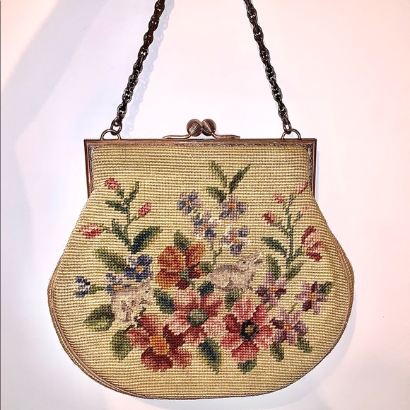 Beautiful Vintage 1950’s Needlepoint Purse - Picture 4 of 8